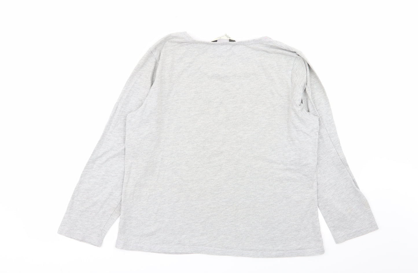 Primark Womens Grey Solid  Top Pyjama Top Size 14