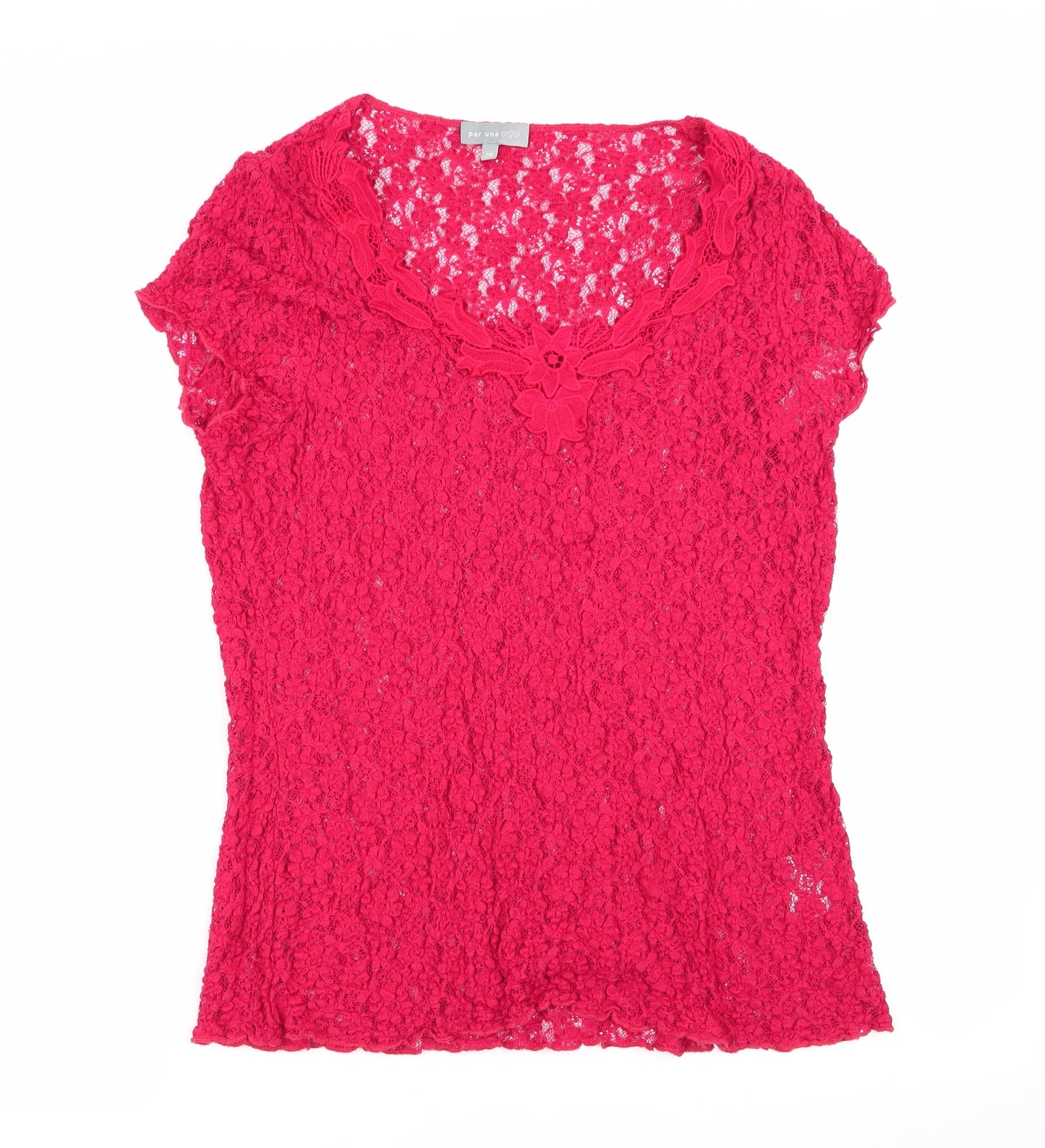 Per Una Womens Red Floral  Basic Tank Size 20