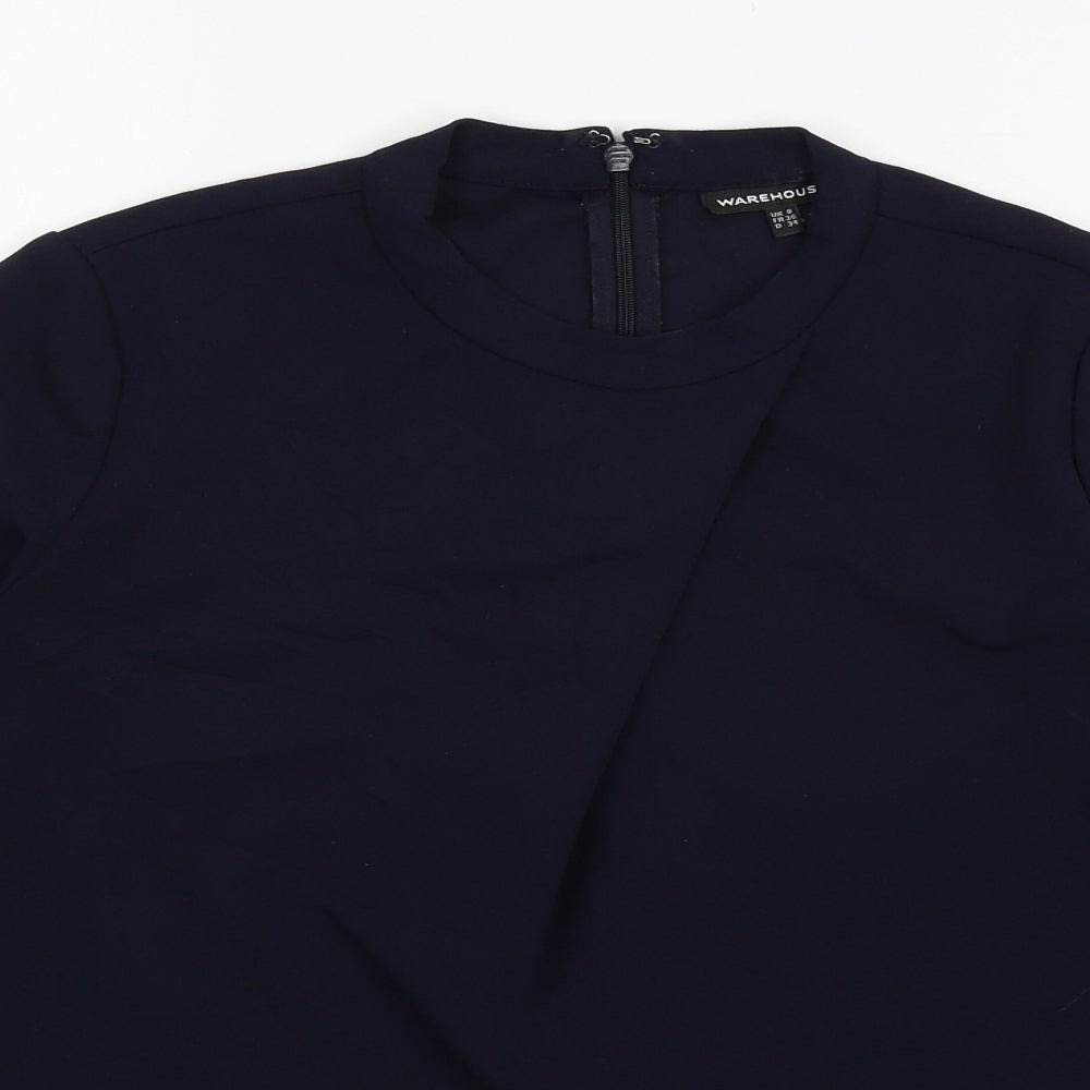 Warehouse Womens Blue   Basic Blouse Size 8