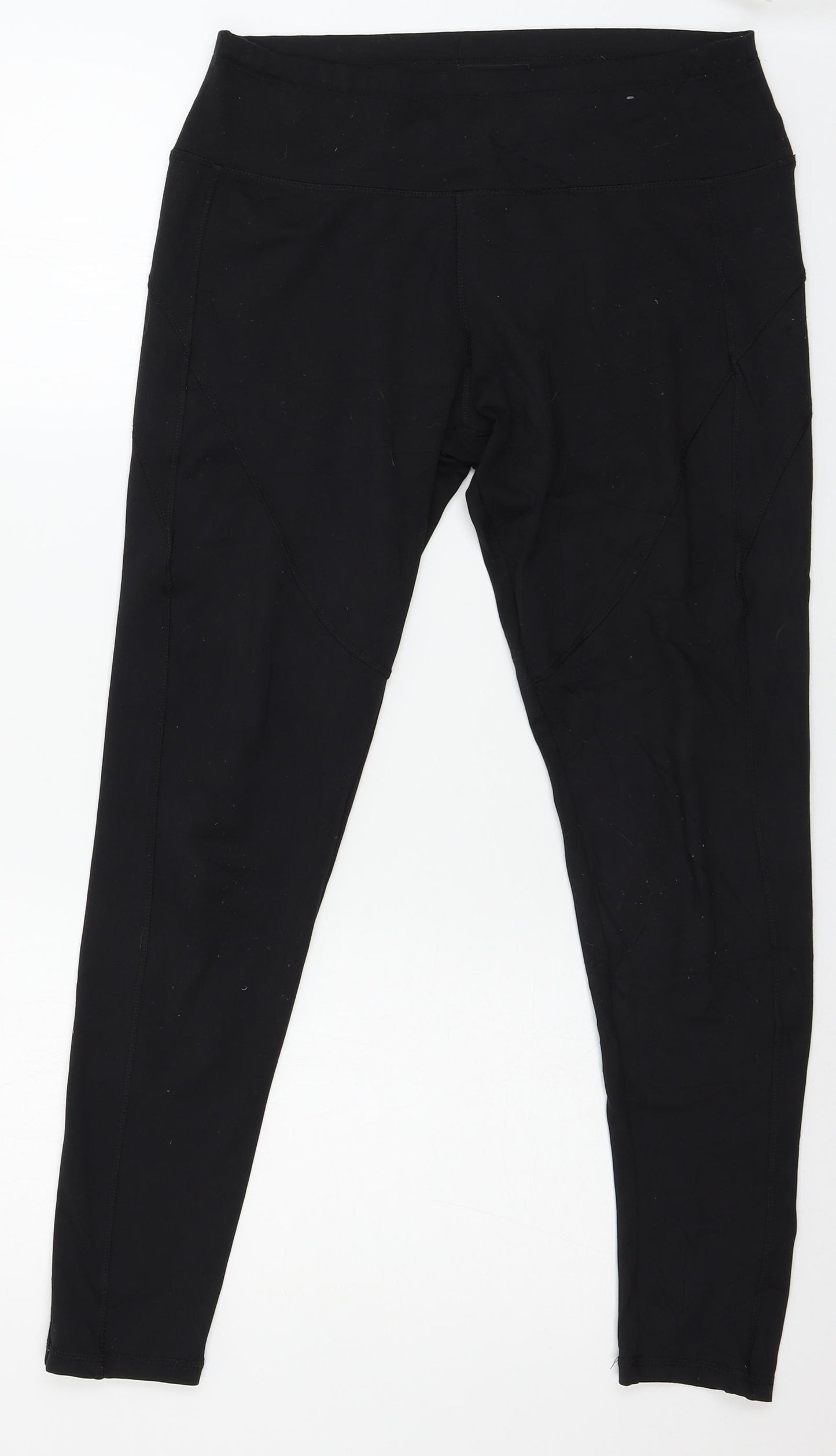 Workout Womens Black  Jersey Capri Leggings Size 12 L27 in
