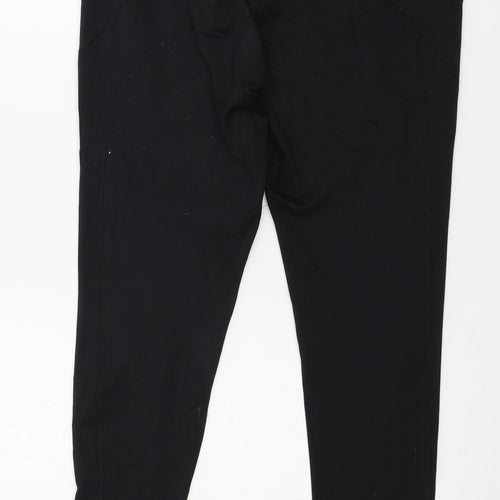 Workout Womens Black  Jersey Capri Leggings Size 12 L27 in