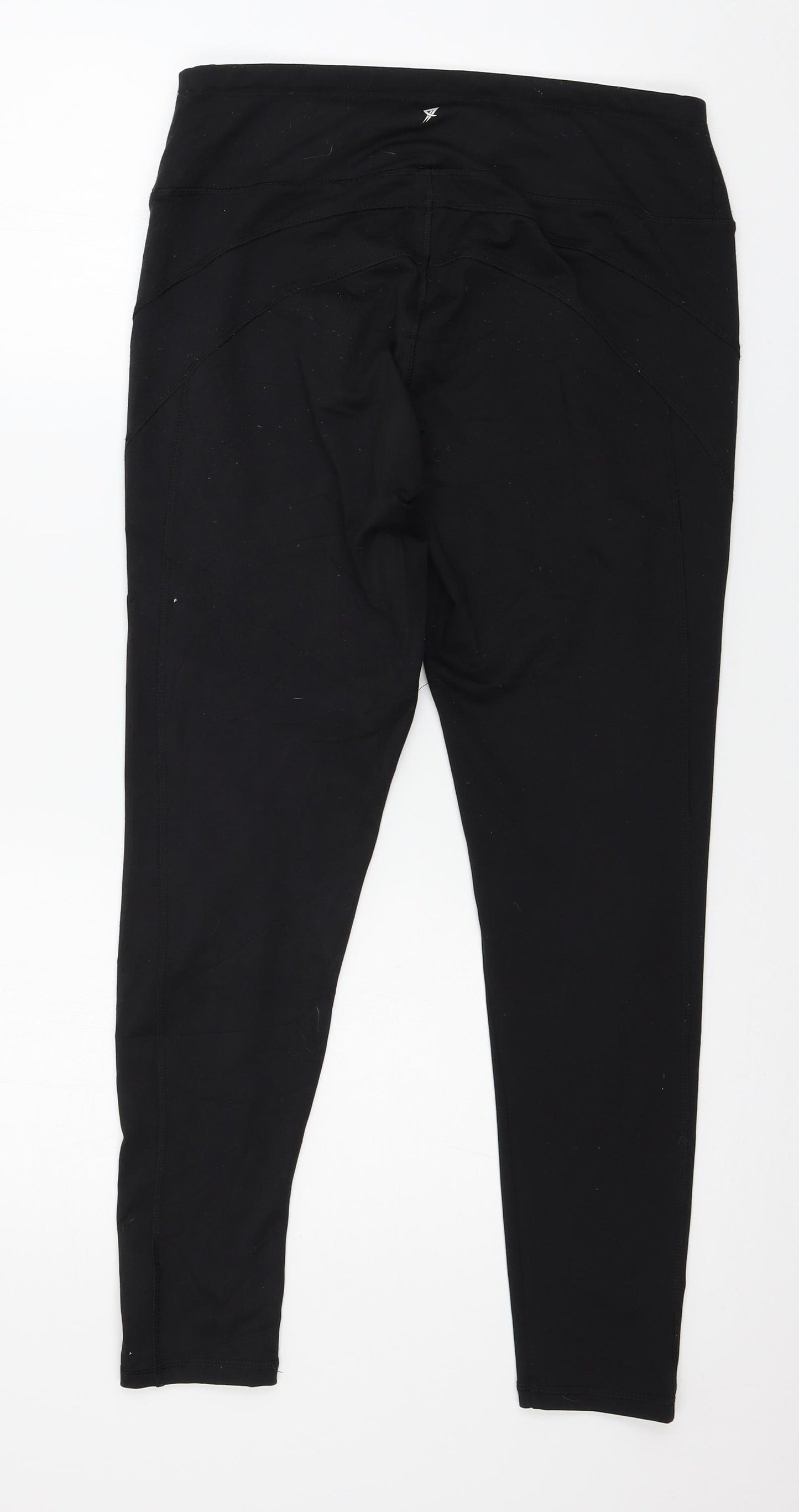 Workout Womens Black  Jersey Capri Leggings Size 12 L27 in