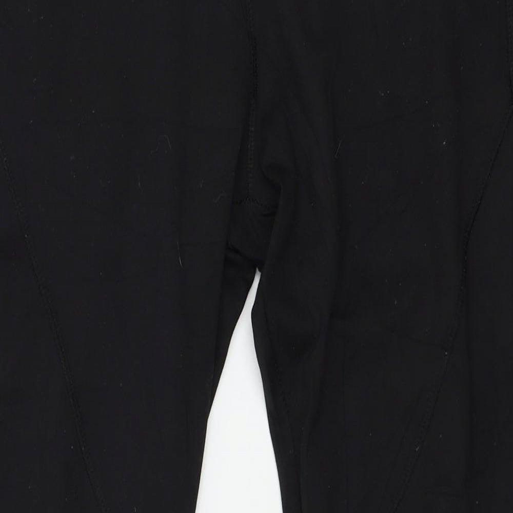 Workout Womens Black  Jersey Capri Leggings Size 12 L27 in