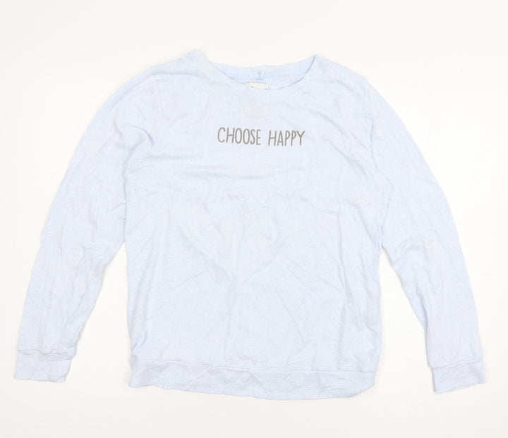 Love to lounge Womens Blue Jersey Top Pyjama Top Size 6 - Choose Happy