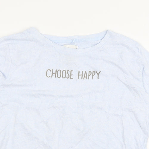 Love to lounge Womens Blue  Jersey Top Pyjama Top Size 6  - Choose Happy
