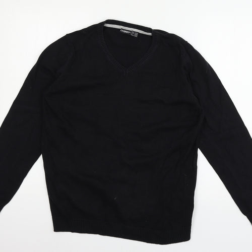 Livergy Mens Black  Knit Pullover Jumper Size M