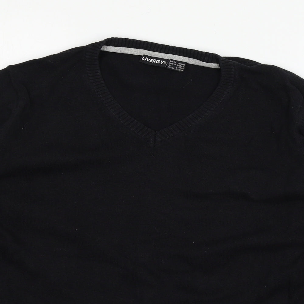 Livergy Mens Black  Knit Pullover Jumper Size M