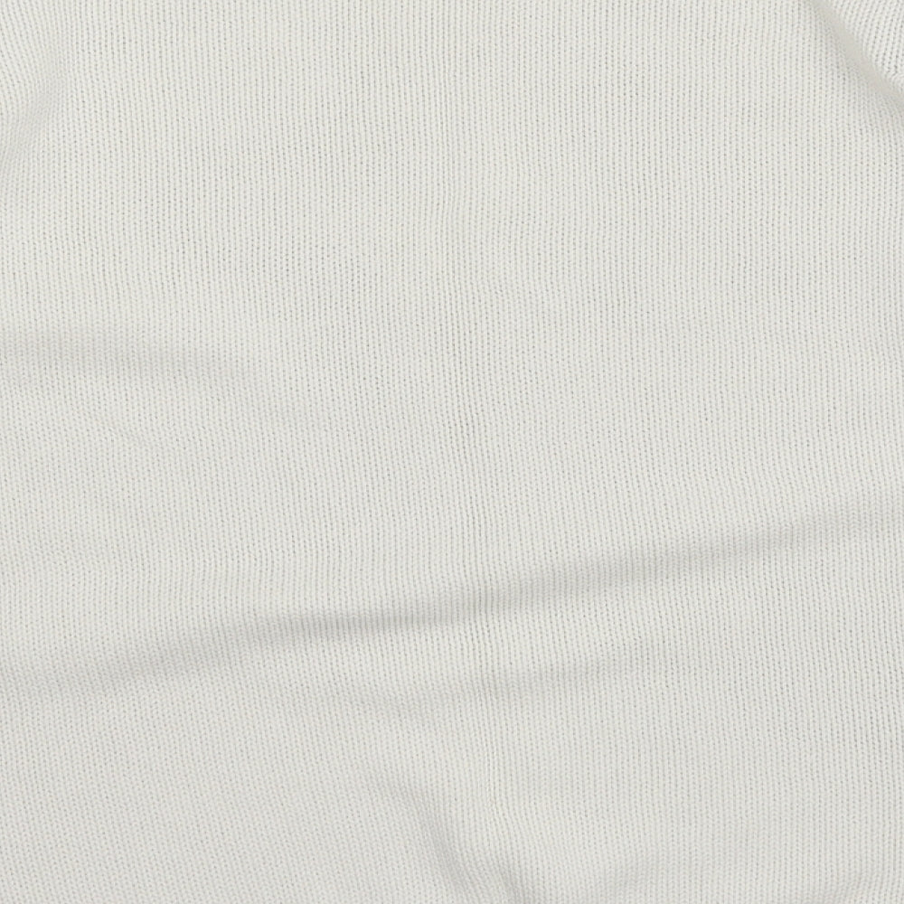 EWM Womens White  Knit Pullover Jumper Size 14