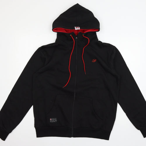 2 Diem Mens Black  Jersey Full Zip Hoodie Size L