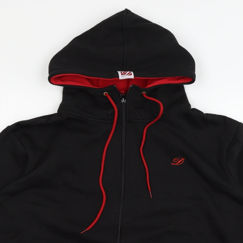 2 Diem Mens Black  Jersey Full Zip Hoodie Size L