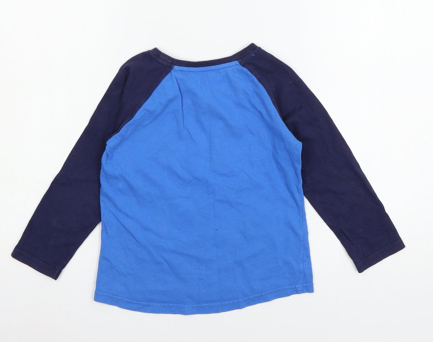 Nutmeg Boys Blue Geometric Jersey  Pyjama Top Size 4-5 Years  - Penguin