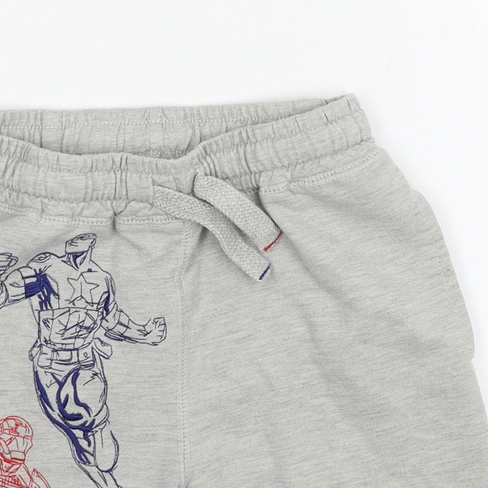 Marvel Boys Grey  Jersey Sweat Shorts Size 7-8 Years - Marvel