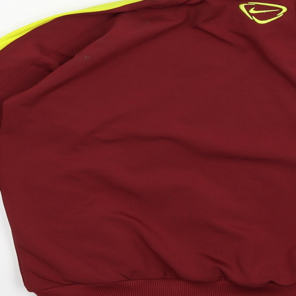 Nike Boys Red  Jersey Full Zip Sweatshirt Size 12 Years  - Barcelona FC