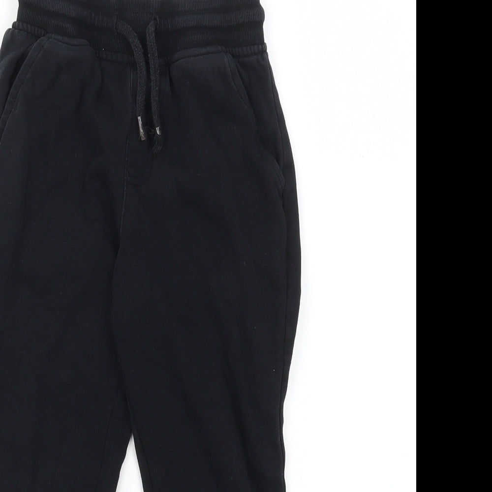 George Boys Black   Jogger Trousers Size 5-6 Years