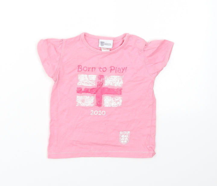NEXT Girls Pink Basic T-Shirt Size 12-18 Months