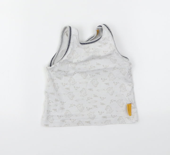 TU Boys Grey Animal Print  Basic T-Shirt Size 2-3 Years