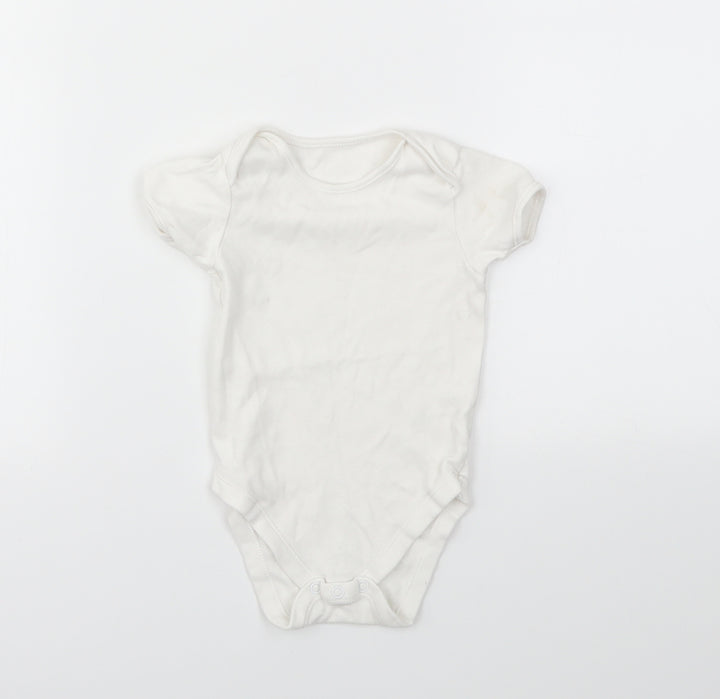 George Girls White   Babygrow One-Piece Size 12 Months