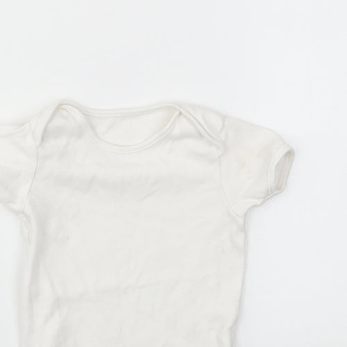 George Girls White   Babygrow One-Piece Size 12 Months