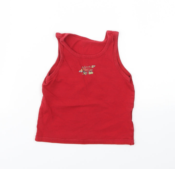 Primark Boys Red Basic T-Shirt Size 3-4 Years