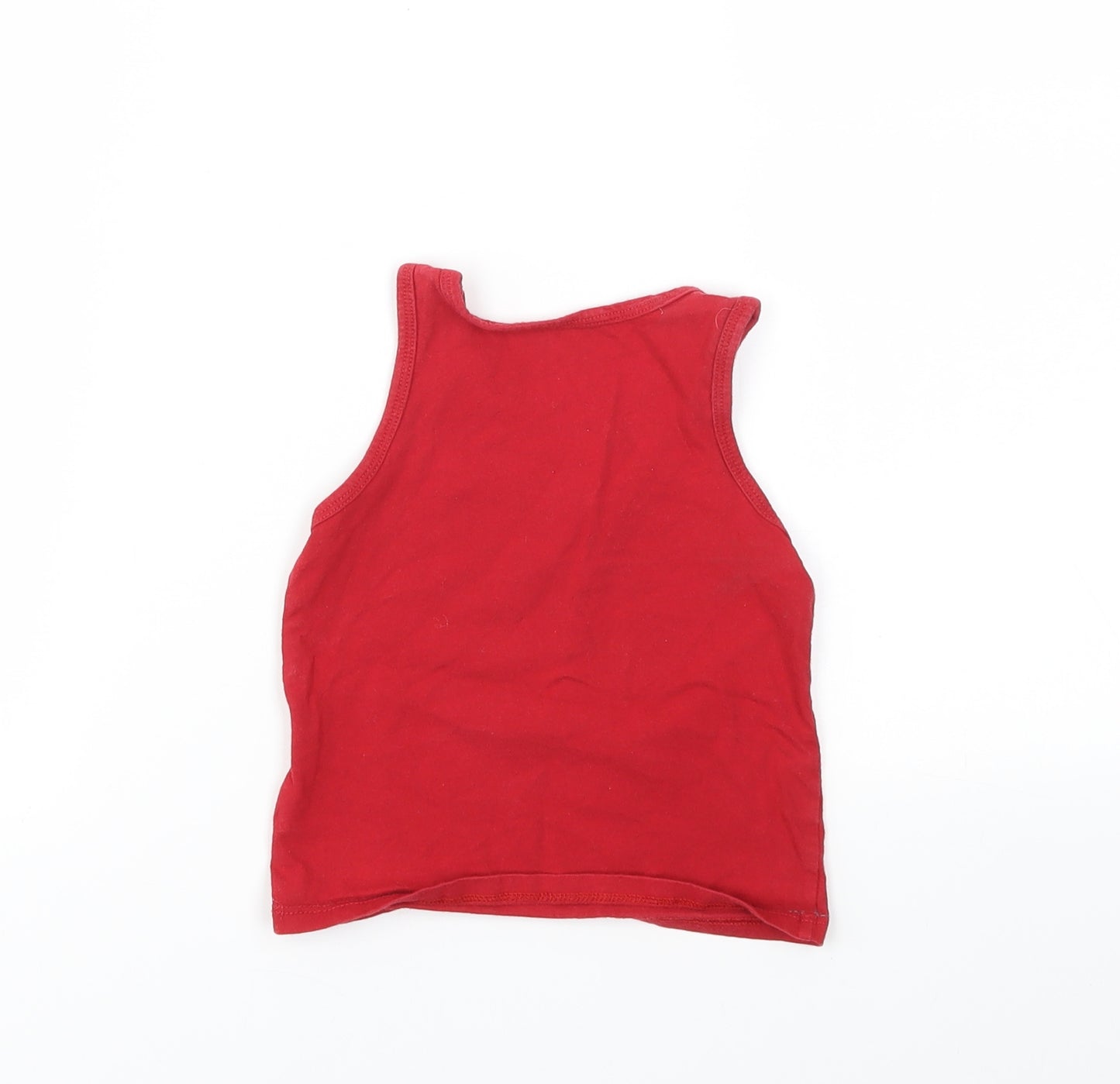 Primark Boys Red   Basic T-Shirt Size 3-4 Years