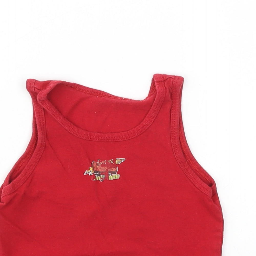 Primark Boys Red   Basic T-Shirt Size 3-4 Years