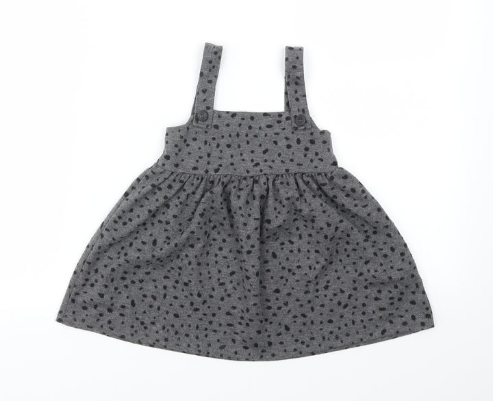 George Girls Grey Animal Print Fit & Flare Size 12-18 Months