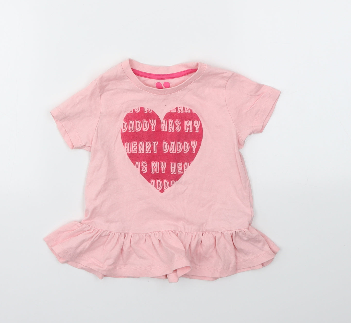 Very Girls Pink   Basic T-Shirt Size 18-24 Months
