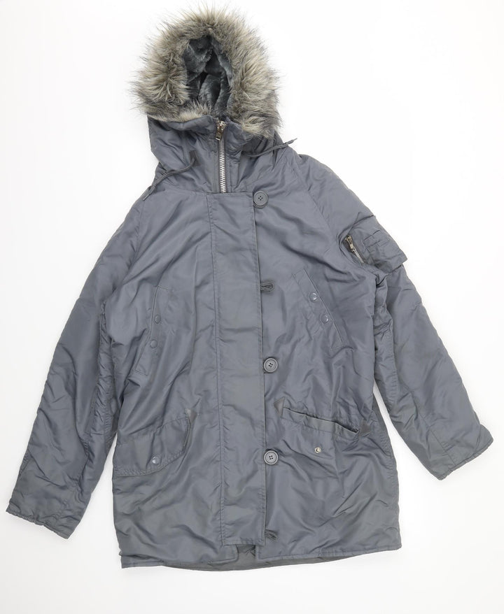 Moto Womens Blue Jacket Coat Size 10