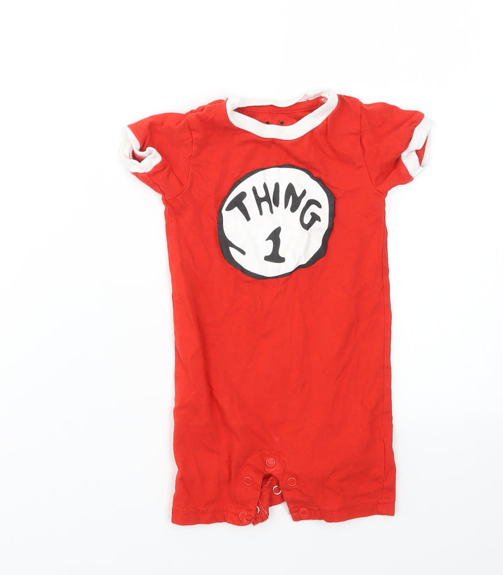 Universal Boys Red   Babygrow One-Piece Size 6-9 Months