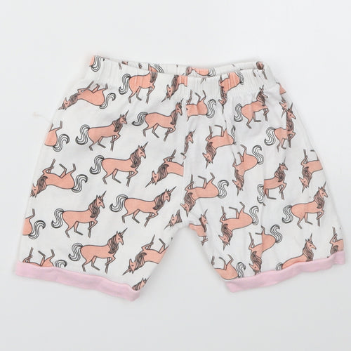 Preworn Girls Multicoloured Animal Print  Capri Trousers Size 12-18 Months