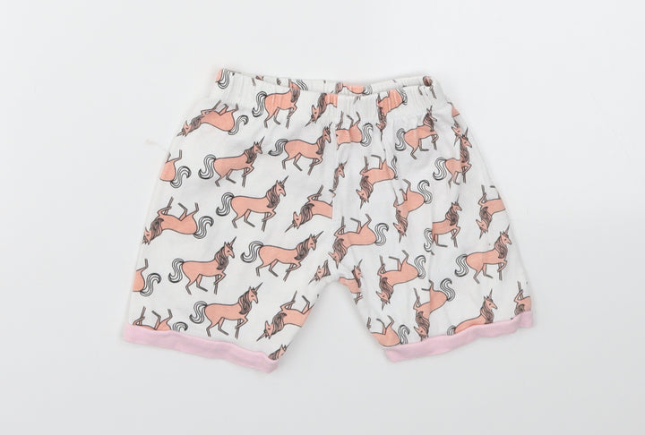 Preworn Girls Multicoloured Animal Print  Capri Trousers Size 12-18 Months