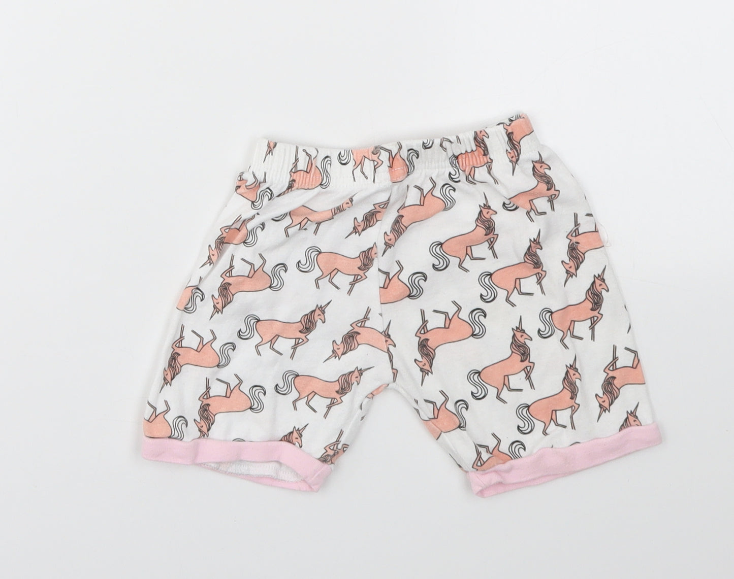 Preworn Girls Multicoloured Animal Print  Capri Trousers Size 12-18 Months
