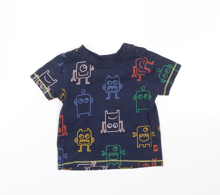 Primark Boys Multicoloured Animal Print Basic T-Shirt Size 6-9 Months