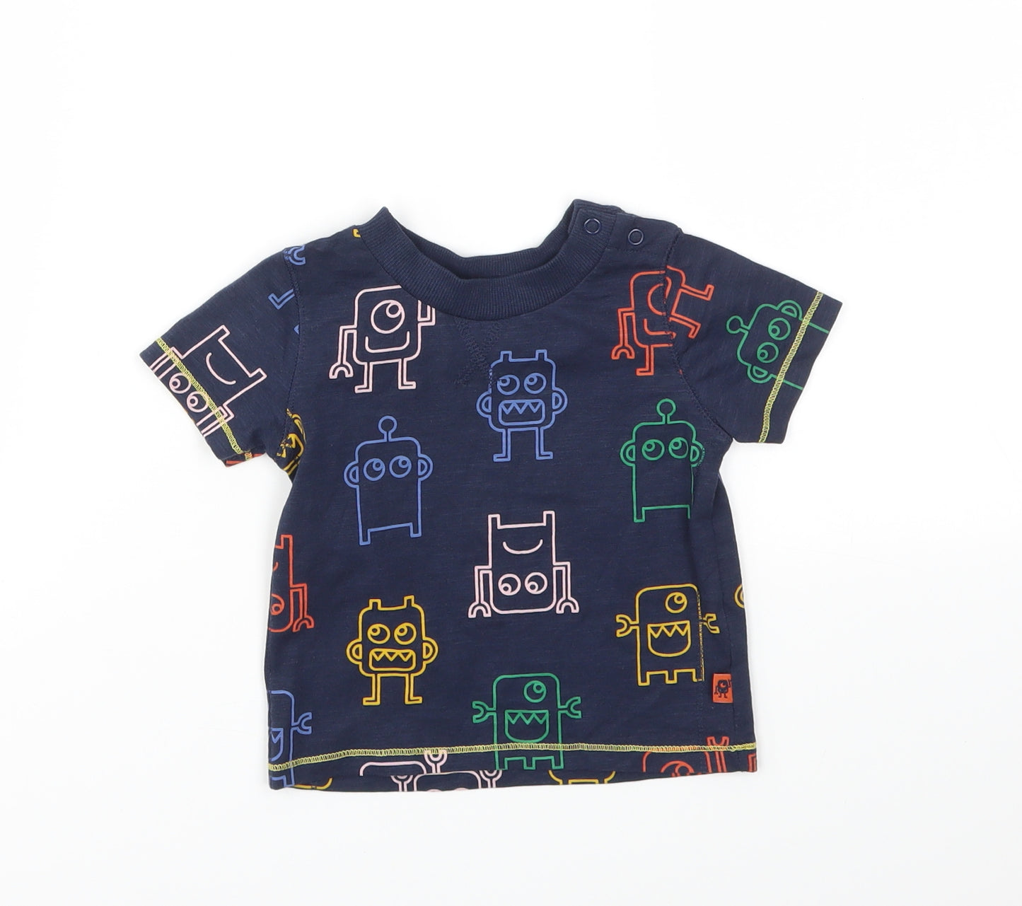 Primark Boys Multicoloured Animal Print  Basic T-Shirt Size 6-9 Months