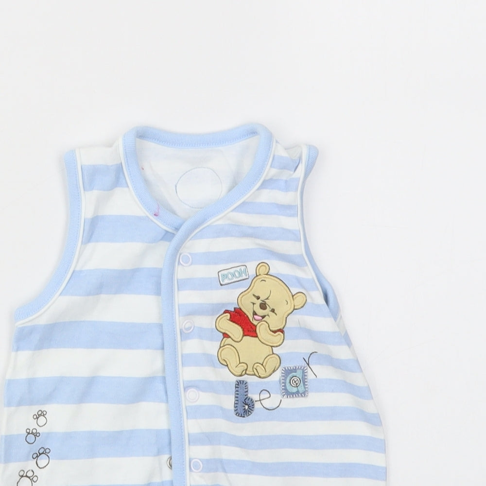 George Boys Blue Striped  Babygrow One-Piece Size 3-6 Months