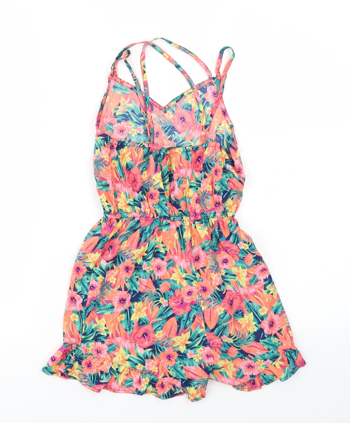 Primark Girls Multicoloured Floral  Jumpsuit One-Piece Size 8-9 Years