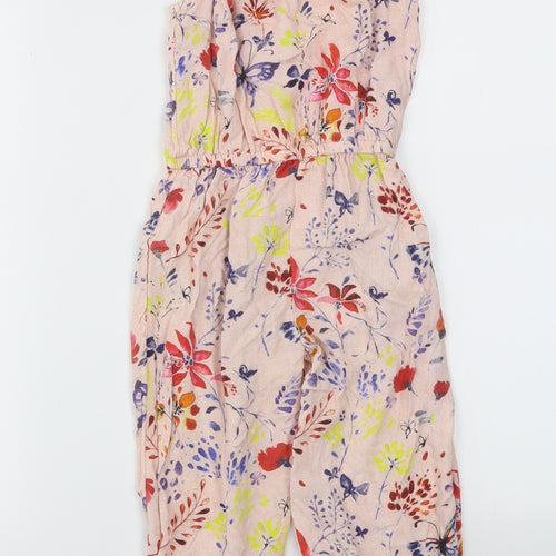 NEXT Girls Multicoloured Floral  Jumpsuit One-Piece Size 4-5 Years