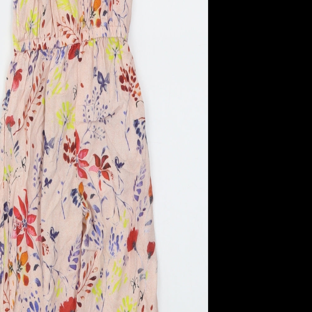 NEXT Girls Multicoloured Floral  Jumpsuit One-Piece Size 4-5 Years