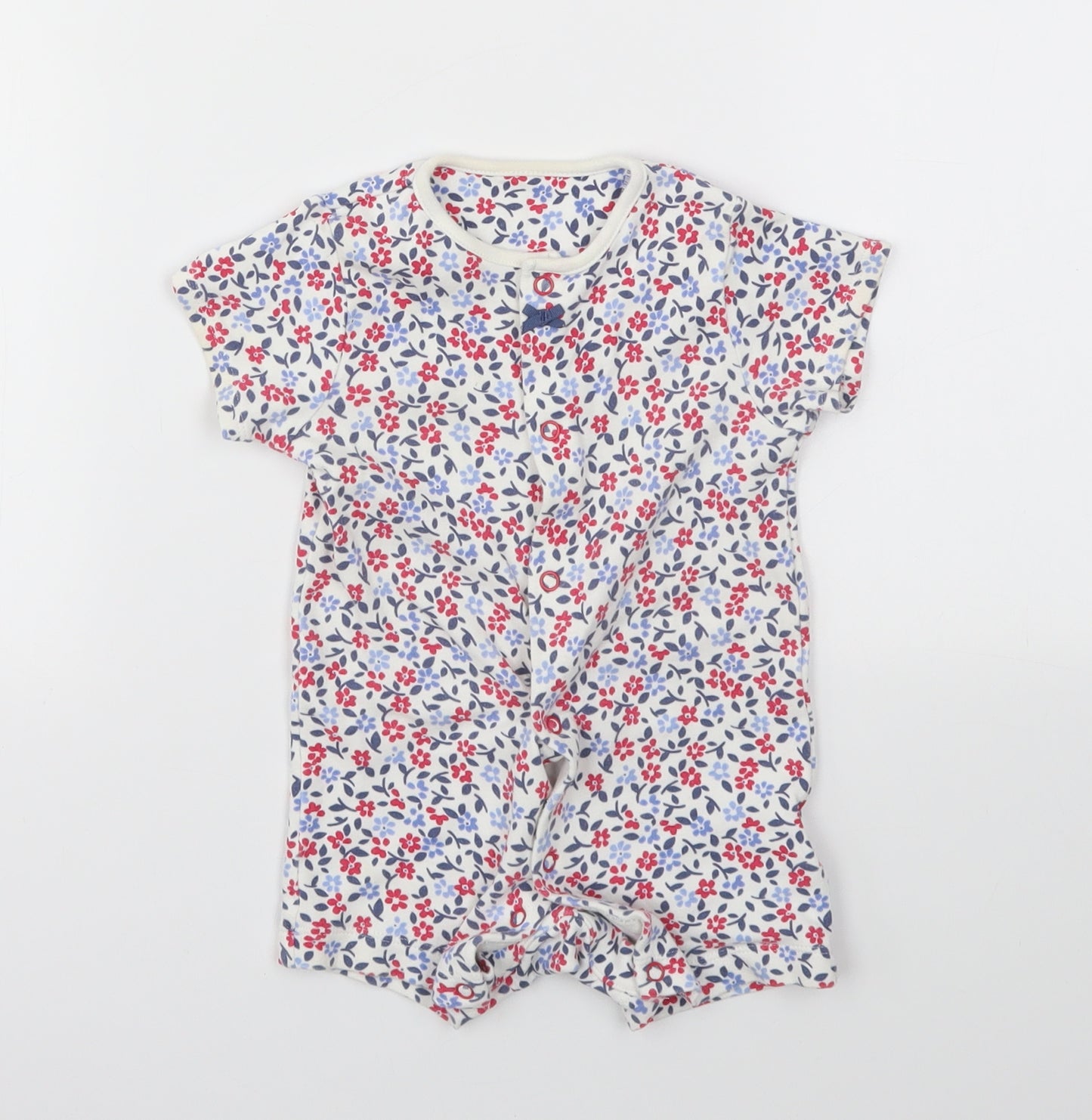M&S Girls Multicoloured Floral  Babygrow One-Piece Size 6-9 Months