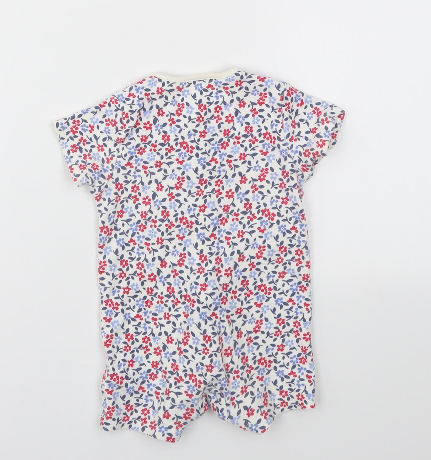 M&S Girls Multicoloured Floral  Babygrow One-Piece Size 6-9 Months