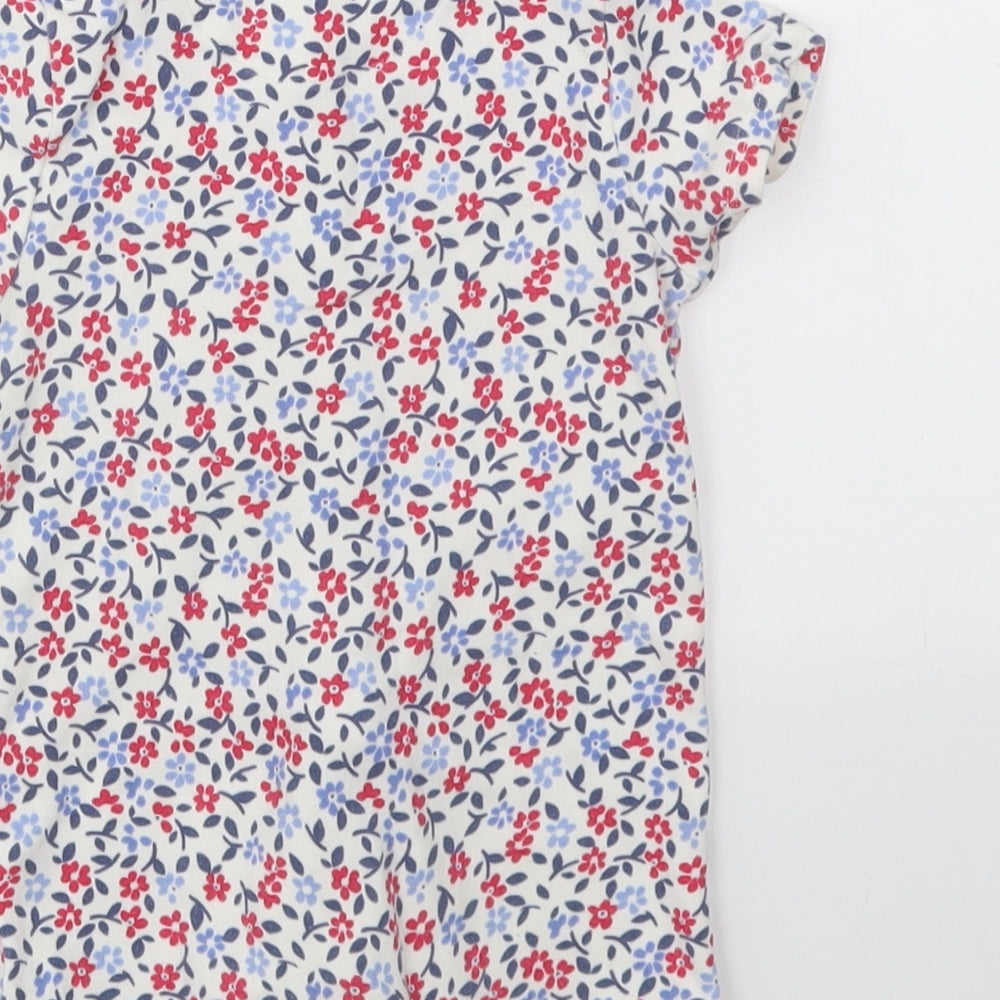 M&S Girls Multicoloured Floral  Babygrow One-Piece Size 6-9 Months