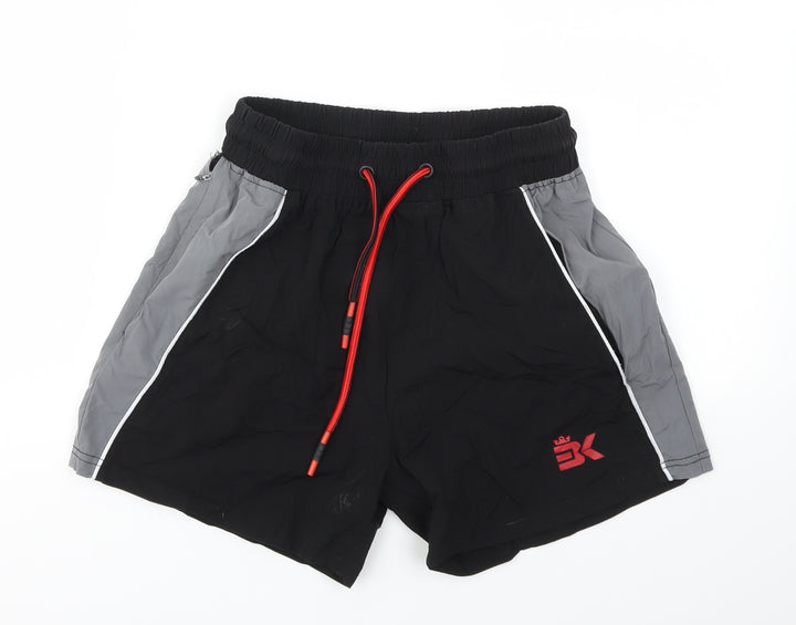 BK Boys Black Sweat Shorts Size S
