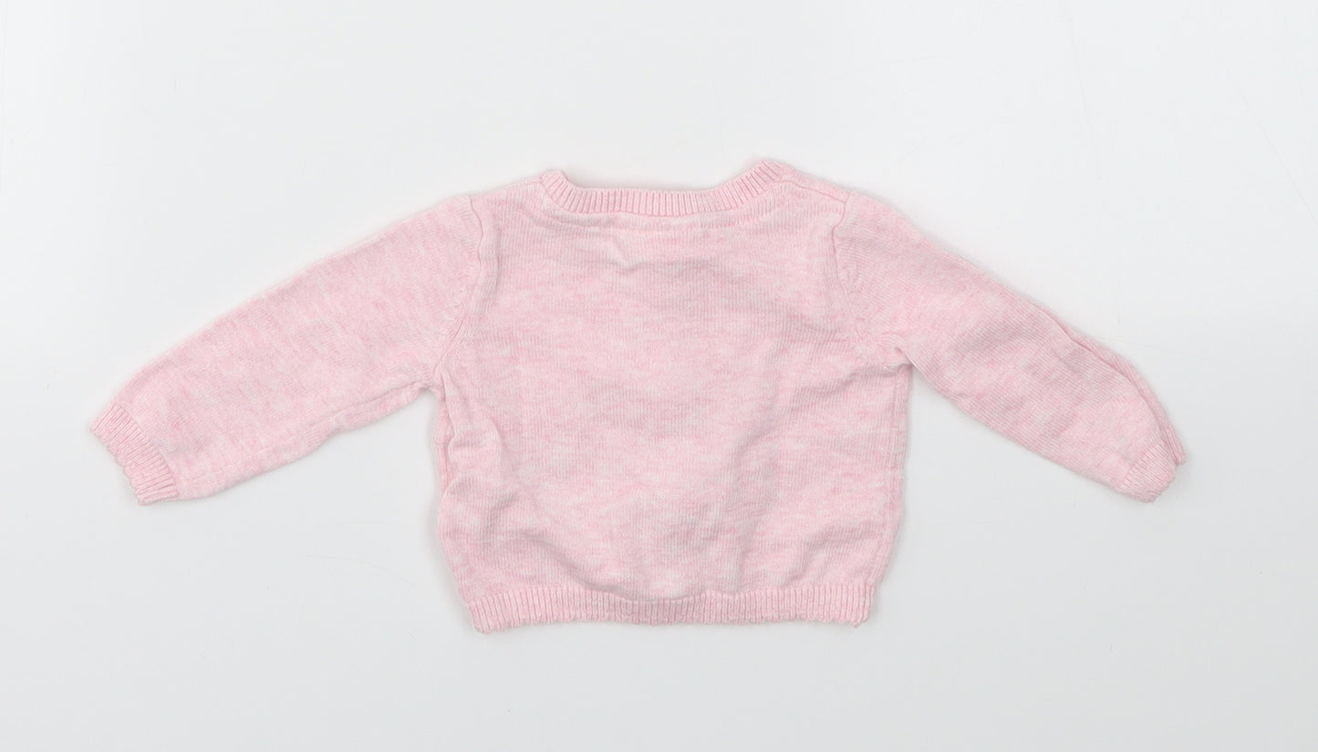 NEXT Girls Pink   Cardigan Jumper Size 0-3 Months