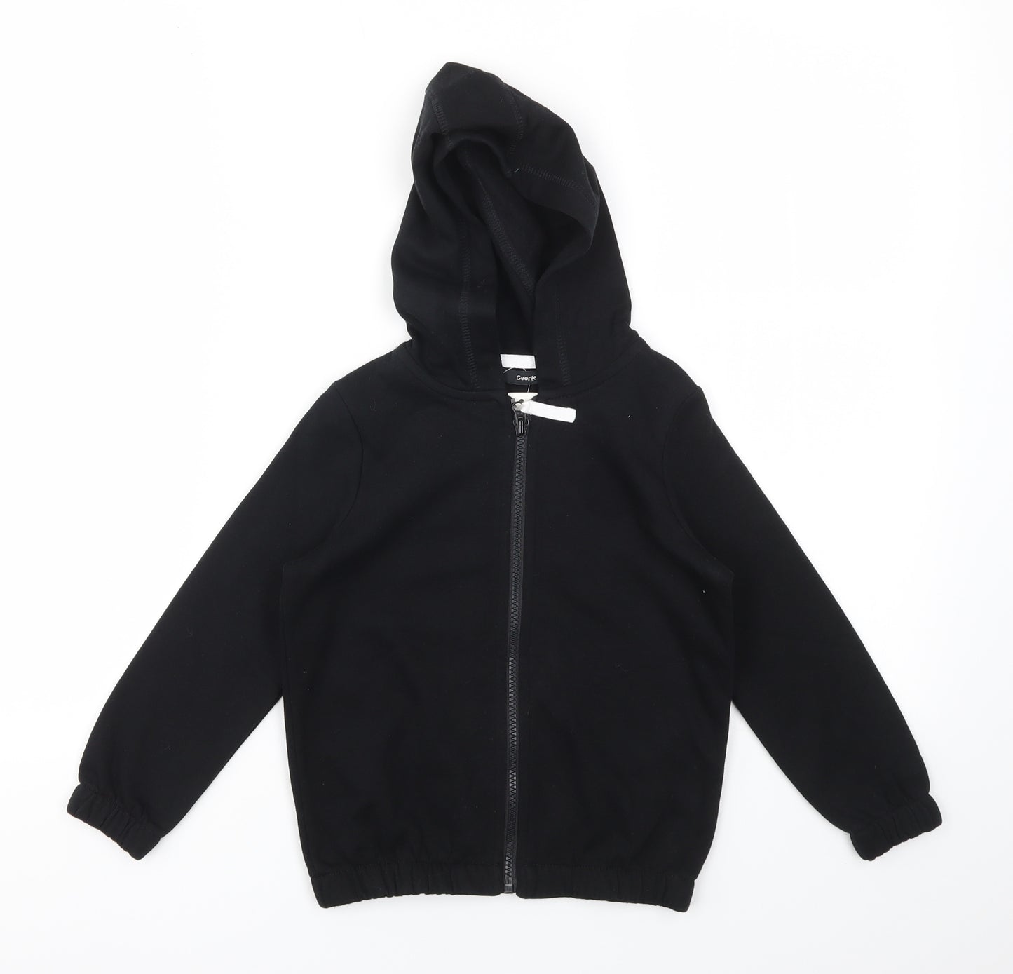 George Boys Black   Full Zip Jumper Size 4-5 Years