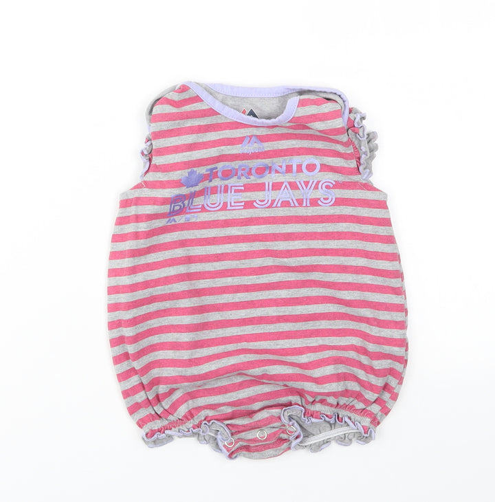 Majestic Girls Multicoloured Striped Babygrow One-Piece Size 18 Months