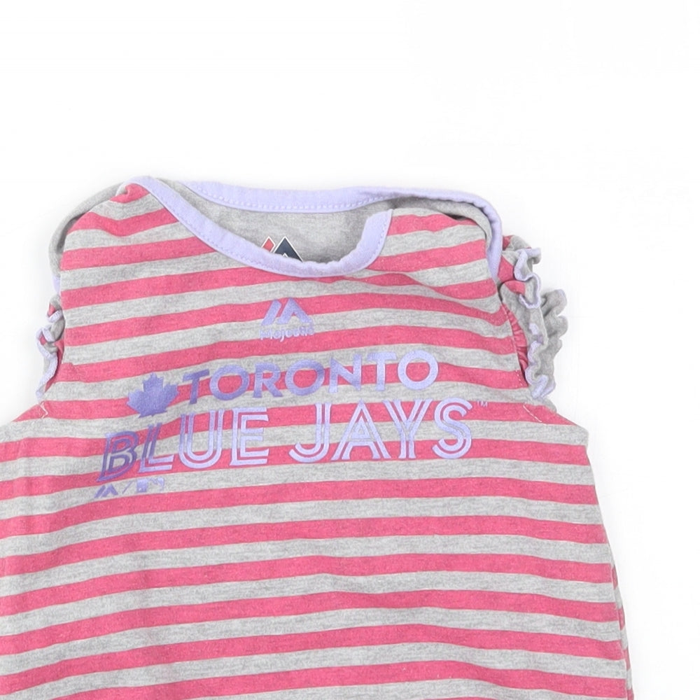 Majestic Girls Multicoloured Striped  Babygrow One-Piece Size 18 Months