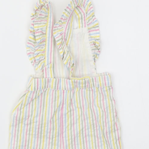 TU Girls Multicoloured Striped  Dungaree One-Piece Size 6-9 Months