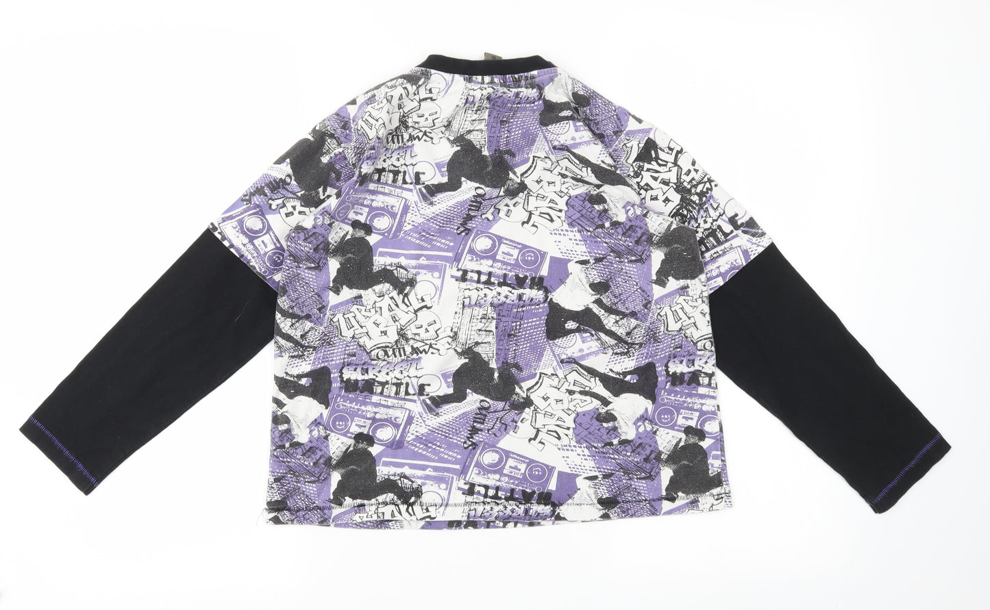 Urban Boys Multicoloured Geometric  Pullover T-Shirt Size 10-11 Years