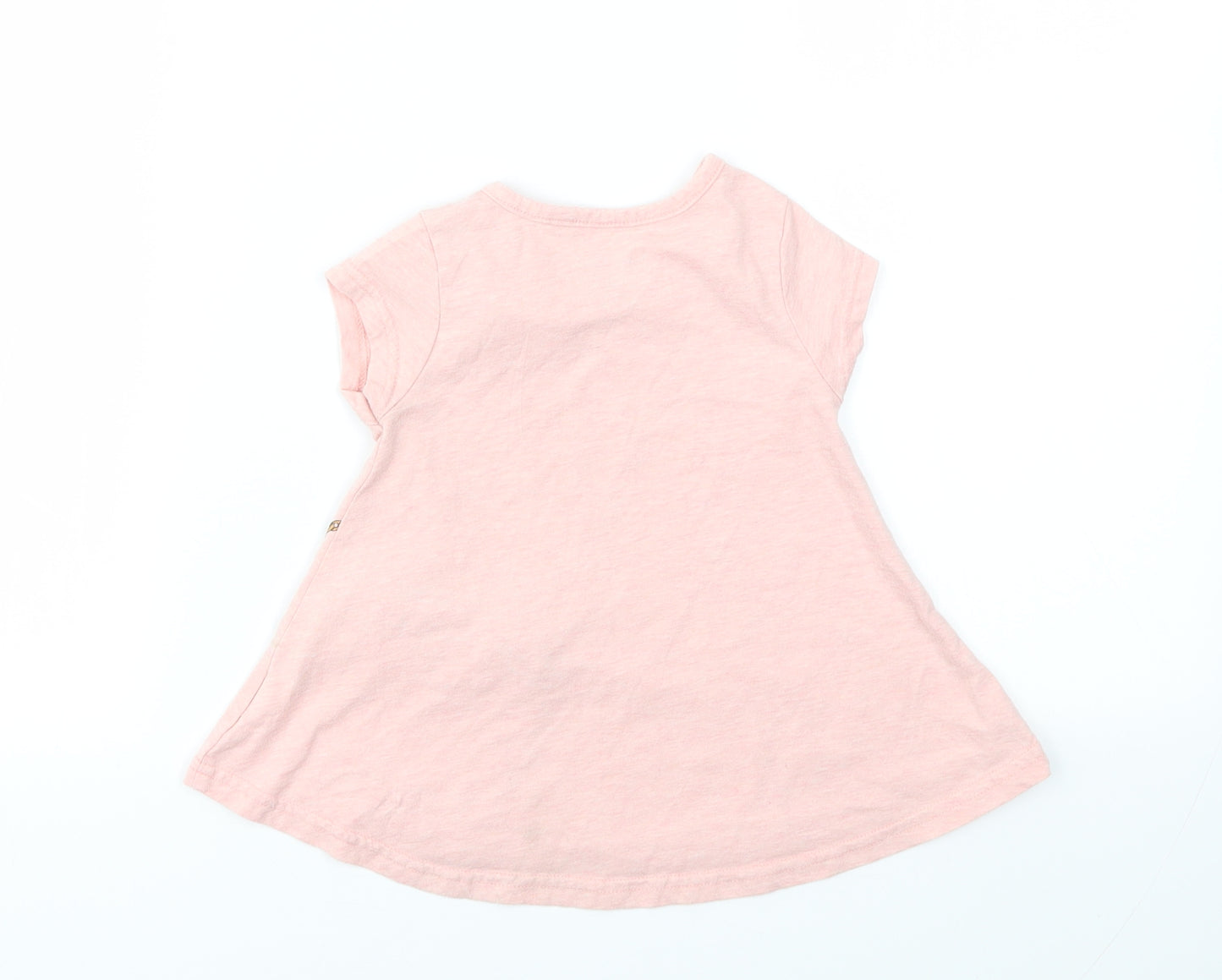 Preworn Girls Pink   Basic T-Shirt Size 24 Months