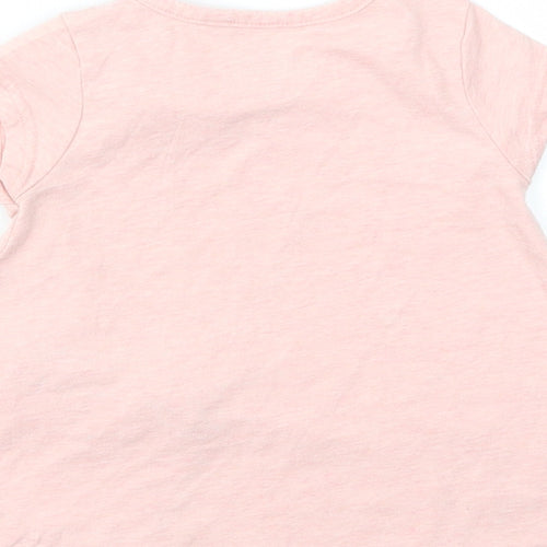 Preworn Girls Pink   Basic T-Shirt Size 24 Months